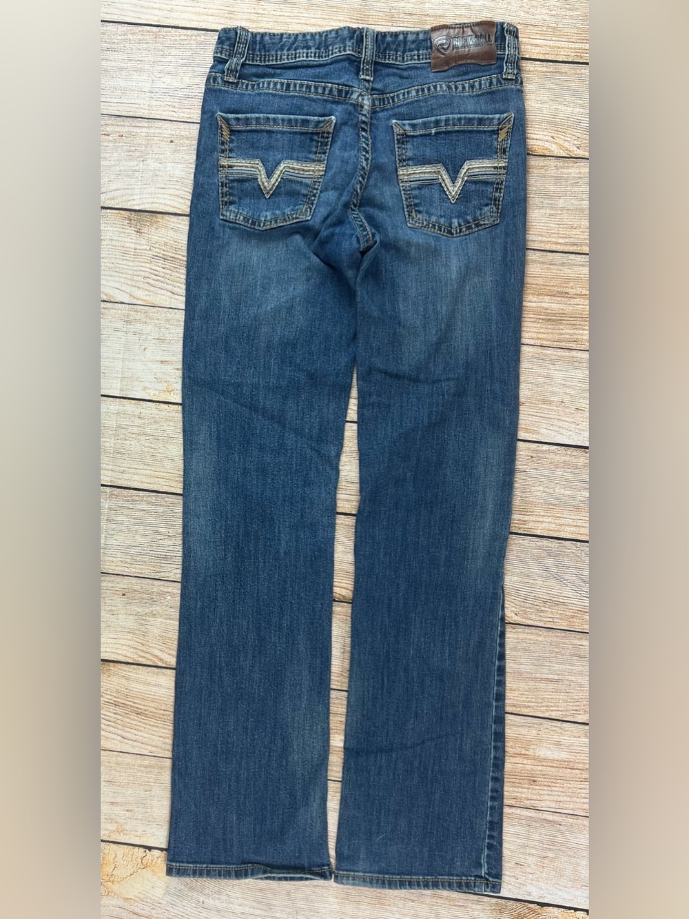 Rock & Roll Denim Western BB Bootcut Denim Blue Jeans Boys Size 18 Regular